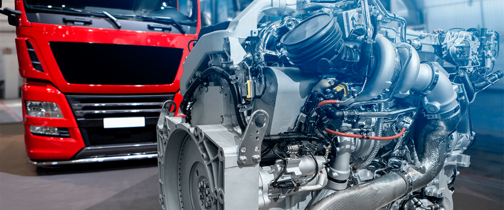 motor-a-diesel-de-um-caminhao